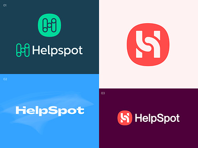 HelpSpot - Logo Concepts branding chat creative logo creative logo design h help helpspot identity design interact location logo modern logo monogram on service spot tool