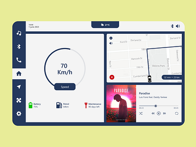 Automotive Interface #Day34 automative interface car screen dailyui day34 ui ux