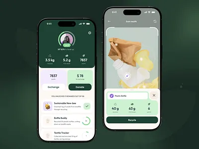 ♻️ Recycle challenge app android app app interface biotech design development figma fintech ios medtech mobile app product design telehealth ui ui design ux