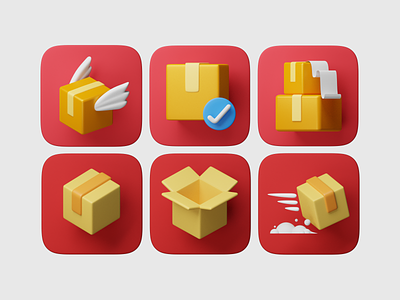 3D Box Icons and Illustrations 3d 3d icon app icon box 3d box icon box illustration boxes courier icon delivery distribution illustration ecommerce ecommerce icon icon design icon illustration icon set logistics icon mobile app icon mobile icon shipment ui