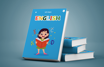 Designing the cover of an English textbook book book cover branding children childrens book cover english language graphic design illustration kids textbook