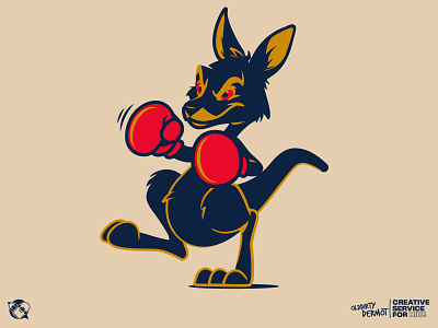 Kangaroo Mascot boxing character design graphics illustration kangaroo t shirt design vector vector design