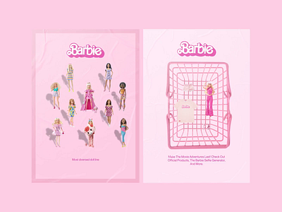 Mattel Barbie website redesign animation design ui ux web