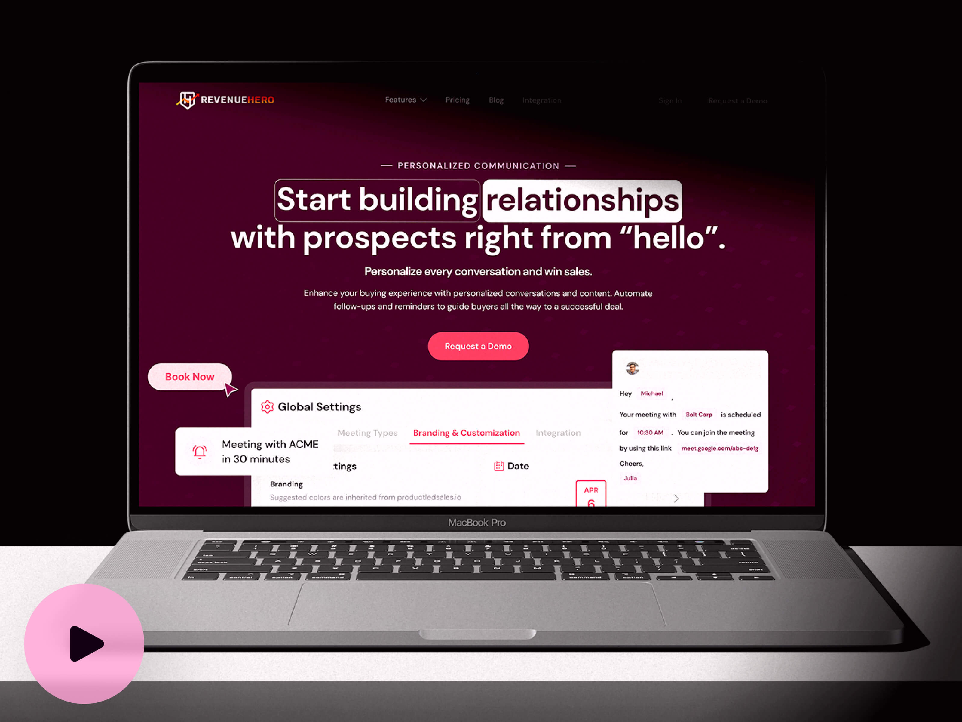 Revenuehero.io: SaaS Website Revamp (Live) conversion rate optimisation homepage homepage animation marketing website saas saas website saas website revamp web design webflow webflow development website website revamp