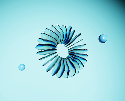 Distorted Glass 3d animation blender blue distorted glass loop motion graphics