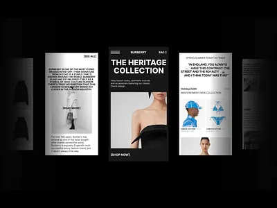 BURBERRY | e-commerce animation design ui ux web