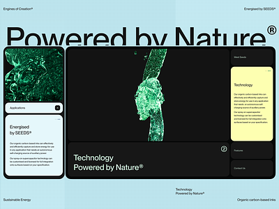 Landing Page for SEEDS 3d energy landing page nature ui ux web design