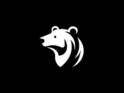 The Bear🐻 animal artistic bear branding design graphic design grizzly illustration logo minimalist negative space polar bear wild