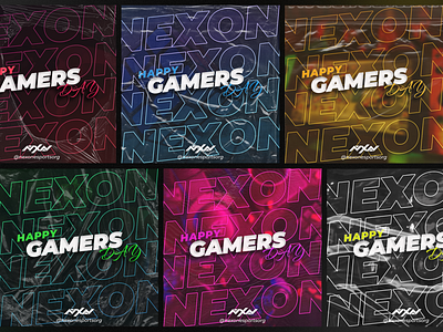 Nexon Esports Gamers' Day Poster Variations graphic design