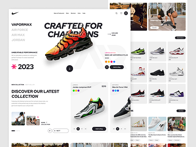 Fashion E-commerce Website adidas e commerce ecommerce fashion landingpage market nike shoes shop shopping sneakers sport website