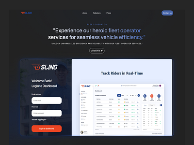 Sling Fleet Operator Web Screen design home management smart ui website
