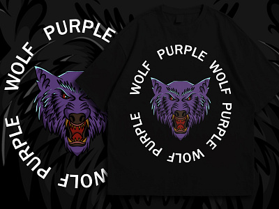 Wolf purple illustrationaday