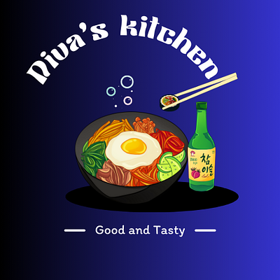 Diva's Kitchen branding canva graphic design logo ui