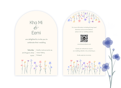 Einladung einladung flowers invitation procreate watercolor wedding