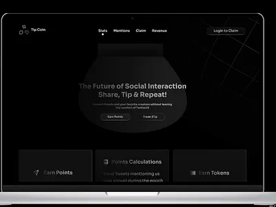 TipCoin Landing Page blockchain coin crypto cryptocurrency dashboard design landing page ui webapp website
