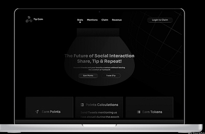 TipCoin Landing Page blockchain coin crypto cryptocurrency dashboard design landing page ui webapp website