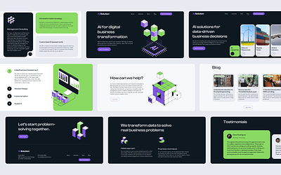 Ai Agency Web UI Kit agence ai ai agency artificial inteligence blog blog details clean complementary colors contact illustration isometric landing page modern saas servicesa ui ui kit web