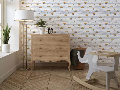 OCEAN - patterns & motifs adorable baby branding children cute decor design drawing fish graphic design home decor illustration nursery ocean pattern pattern design sea seamless pattern underwater world wallpaper