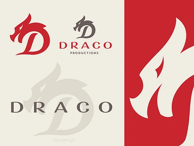 Draco Dragon Monogram beast dragon drawing fantasy fire illustration letter d lettering lizard logo medieval monogram mythical powerful symbol titan