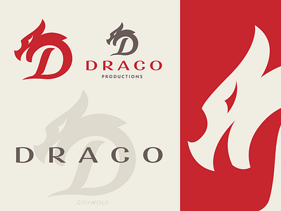 Draco Dragon Monogram beast dragon drawing fantasy fire illustration letter d lettering lizard logo medieval monogram mythical powerful symbol titan