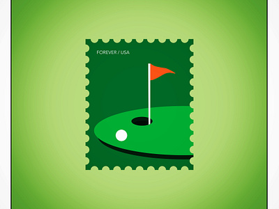 Miniature Golf Postage Stamp Design adobe adobe illustrator miniature golf on the green postage stamp postage stamp design vector vector art vector illustration