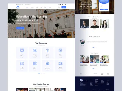 Education Tech- Education landing page design education landing landing page online education ui uiux web