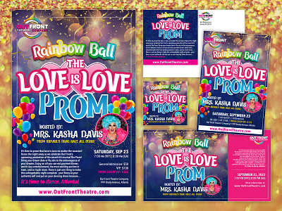 Rainbow Ball Event Graphics design event graphic design postcard poster social media graphics