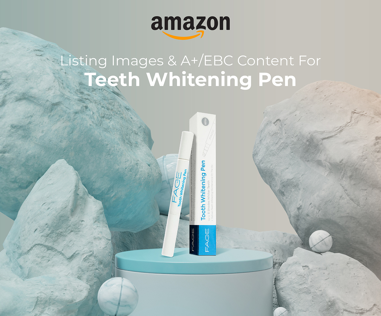 Listing Images and A+ Content for Face London's Teeth Whitening a amazon amazon a amazon content amazon ebc brand brand identity branding client product content ebc ebc content enhanced brand content enhanced images graphic design listing images oral care teeth whitening visual identity