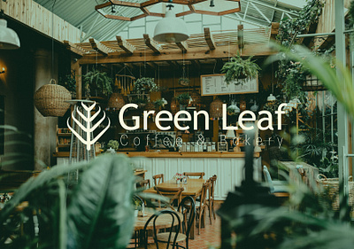 Green Leaf Cafe | Logo Preview beige brand identity branding brandmark cafe coffee coffee shop design designer graphic design green logo logos logotype natural visual identity