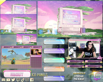 Twitch Cute Overlays Pack Animated ⭐ 3d aesthetic twitch overlay chill twitch overlay cozy twitch overlay cute twitch overlay graphic design motion graphics obs overlay stream graphics streamelements overlay streamlabs overlay twitch twitch alerts twitch overlay twitch pack twitch screens twitch webcam