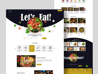 FNT Food Website ecommerce blog branding delivery design ecommerce food landing page online food deliver ui ui web ui