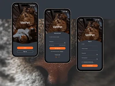 Pet Care App app design figma mobile pet uiux veterinary webdesign