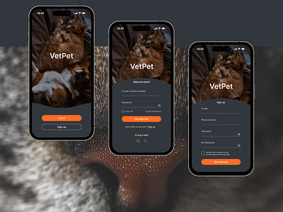 Pet Care App app design figma mobile pet uiux veterinary webdesign