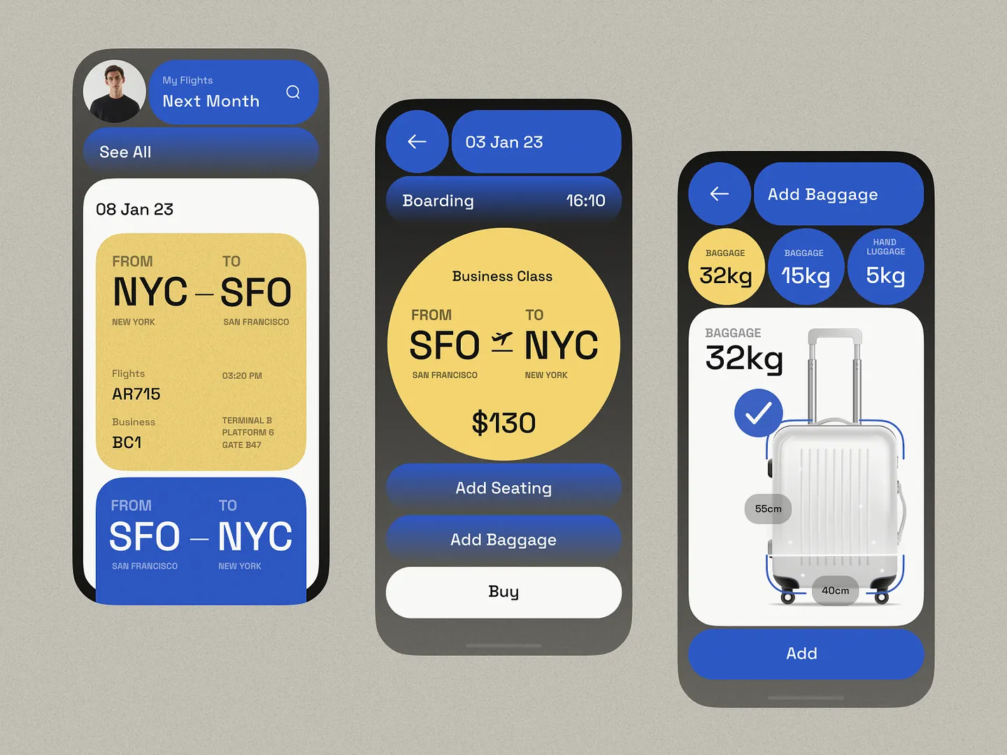 Streamlined Airline Website Design for Mobile Apps