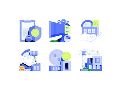 EstateGuru Spot Icon Illustrations 02 announcment buildings construction deal estateguru geometric geometric illustrations houses illustration illustrator interest investment minimal per centage platform real estate secure social windows