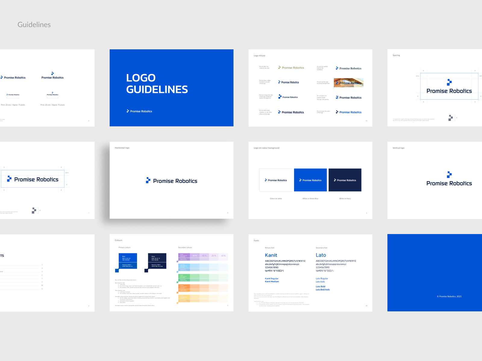 Promise Robotics Guidebook book branding building guide guidelines identity logo promise robotics