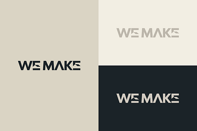 WE MAKE Logo brand identity branding graphic design logo logo design