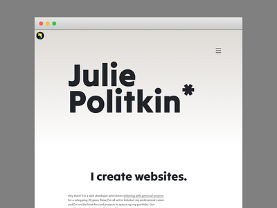 Julie Politkin Personal Website bootstrap css html webdesign webdevelopment