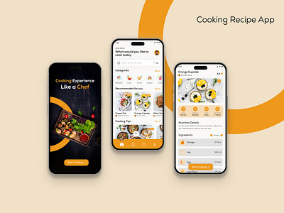 Cooking Recipe App app design app ui design colorful app cooking app recipe app trendy app design ui ui template ui ux