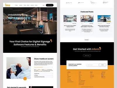 Landing page for InformTech design graphic design typography ui web