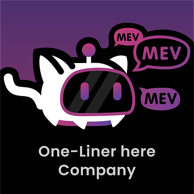 Character Design branding cat character concept design merch mev oneliner robot sticker