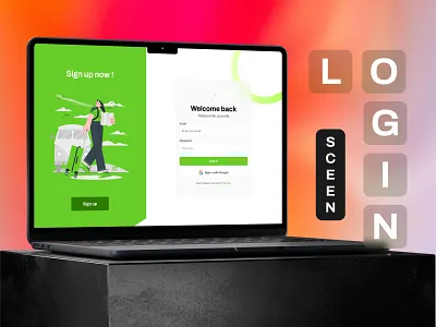 Login Screen Page graphic design logo ui