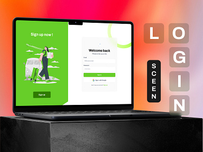 Login Screen Page graphic design logo ui