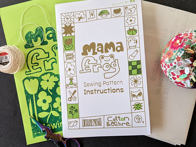 Mama Frog Pattern packaging sewing