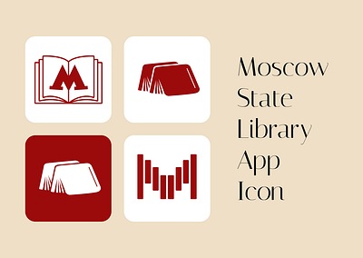 Moscow State Library App Icon app branding library logo