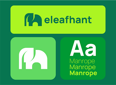 eleafhant logo animal design animal logo branding branding designer elephant logo leaf logo logocombination logodesign logotype natural logo