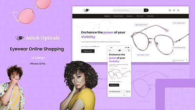Eye-wear Online Shopping Website - UI Design for Desktop, Mobile branding eye wear online shopping opticals spectacles ui ui design user experience