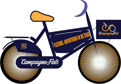 Bicycle with a message beginners illustration bicycle illustration branding graphic design illustration