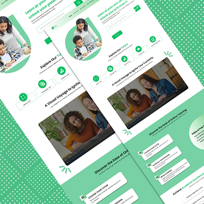 Edtech Landing page Design creative design edtech education landing page learning product design productive school ui design ux design