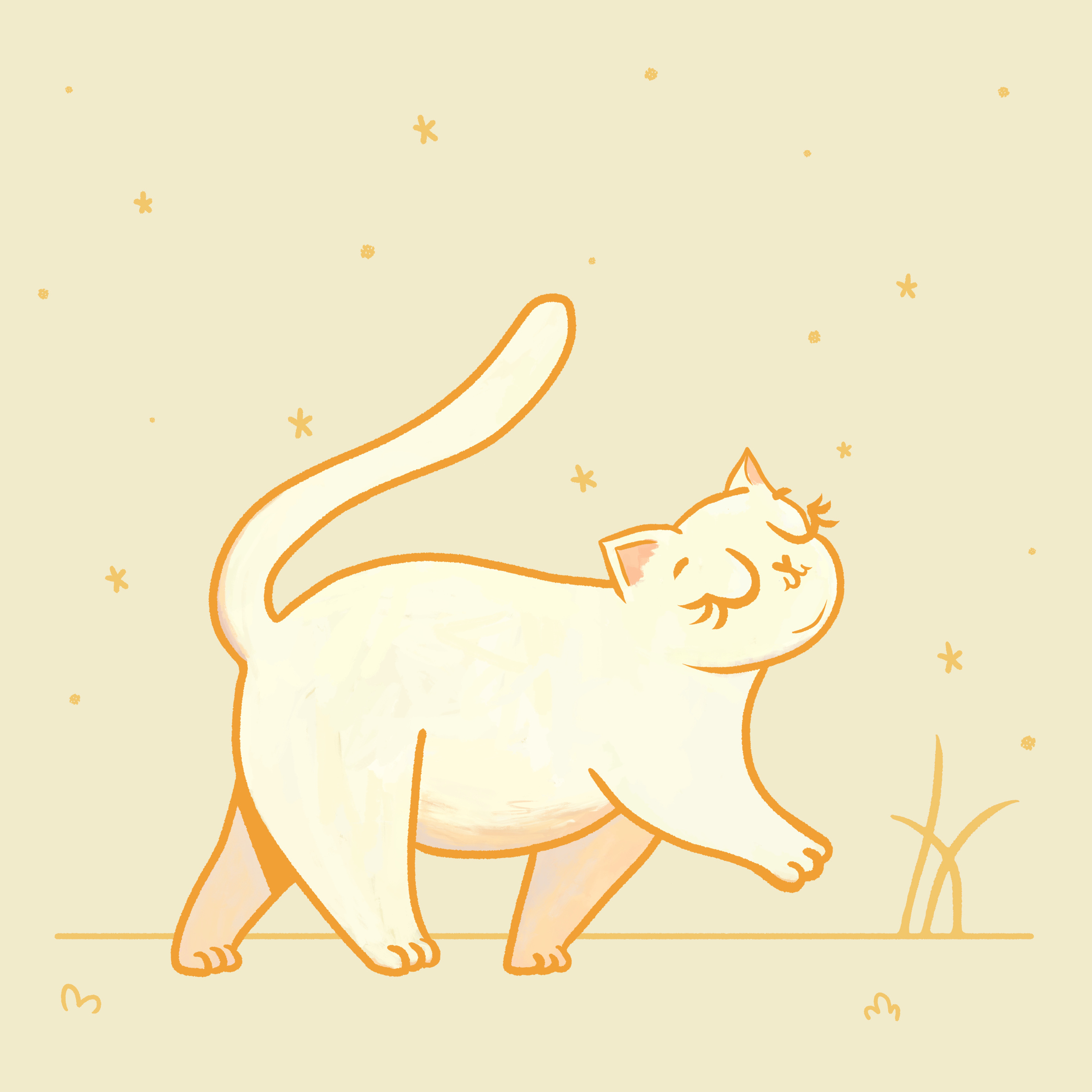 Pawsitivity animal cat childrens books clip studio paint design digital art happy illustration